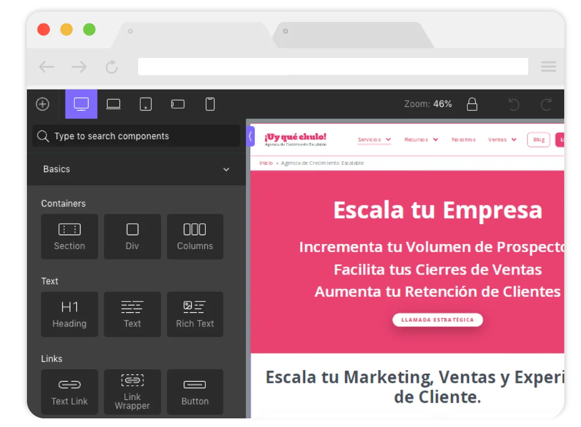 Tu sitio web soñado creando diseños inspiradores