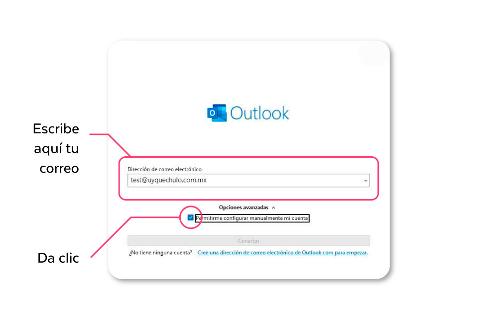 Guía de configuración de correos electrónicos en Outlook Windows del hosting ¡Uy qué chulo!