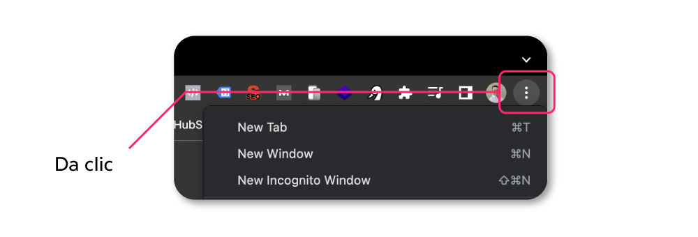 Da clic en tres puntitos ¿Cómo borrar las cookies de un sitio web específico en Google Chrome?